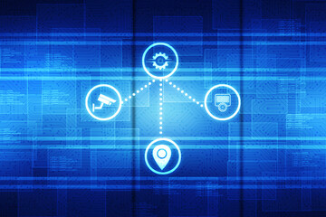 2d illustration abstract technology background