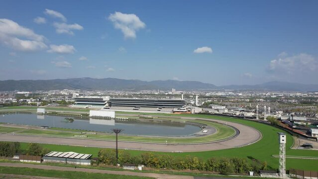 2023年4月　オープン直前の京都競馬場周辺を空撮