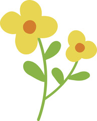 Cute flowers and leaf patterns