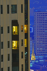 Bangkok Under the Night Lights, Downtown city at Night. Bangkok's Architectural Landmarks.