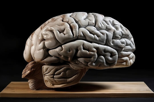 Cerebro humano, ciencia, enfermedades mentales, creado con IA generativa