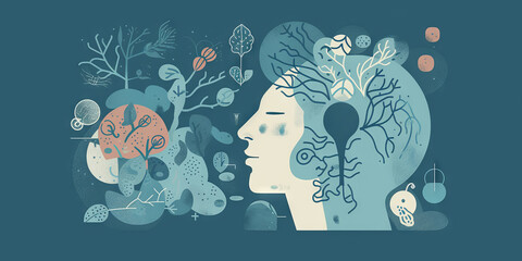 Persona pensando sobre sus emociones, creado con IA generativa