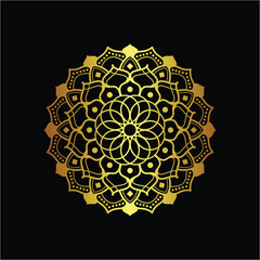 Golden mandala vector design