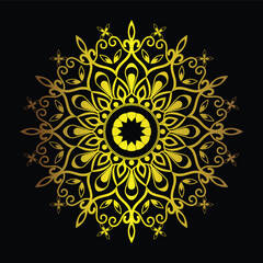 Golden mandala vector design