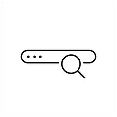 Website search vector icon. Site search flat sign design. Web site loupe search symbol pictogram. UX UI icon