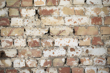 Texture of a brick wall. Natural old background.
