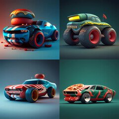 set of car ,generative ai