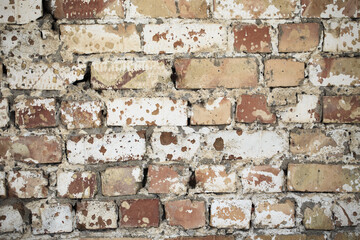 Texture of a brick wall. Natural old background.