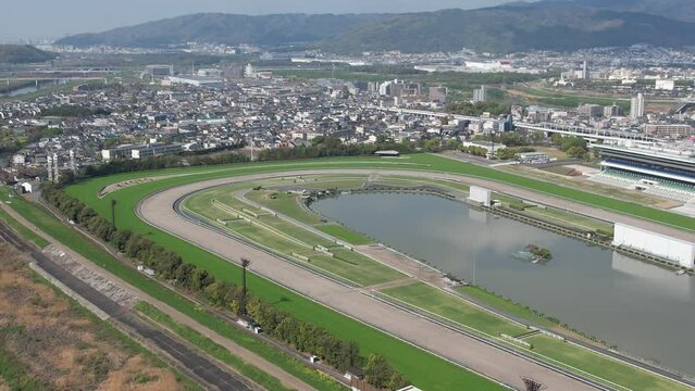 2023年4月　オープン直前の京都競馬場周辺を空撮