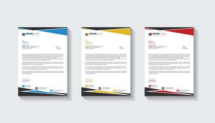 Modern and creative business letterhead design template set