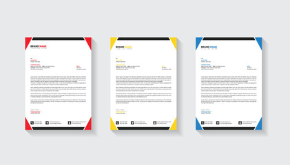 Creative and modern business letterhead design set