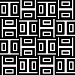 Black and white abstract patterns.Seamless monochrome repeating pattern for web page, textures, card, poster, fabric, textile.