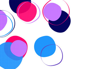 Colorful annual report brochure flyer design template with style circles. vector illustration, Use for presentation sheet cover abstract flat background, layout in A4