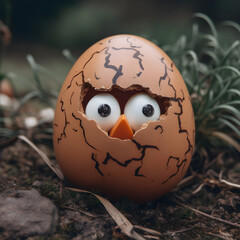 egg in a nest cute