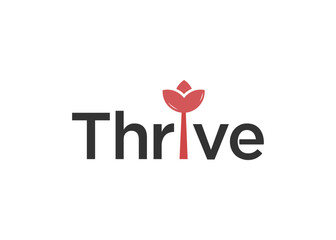 thrive logo design business symbol grow up