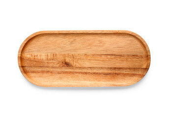 Wooden kitchen board isolated on white background