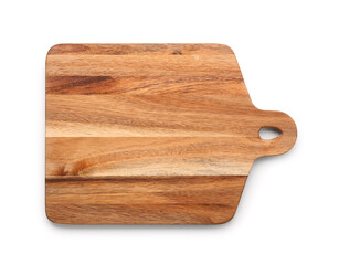 New wooden kitchen board on white background