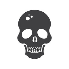 Skull icon. Skeleton symbol pictogram. Skull flat sign design. Skull vector icon. UX UI icon