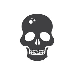 Skull icon. Skeleton symbol pictogram. Skull flat sign design. Skull vector icon. UX UI icon