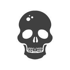 Skull icon. Skeleton symbol pictogram. Skull flat sign design. Skull vector icon. UX UI icon