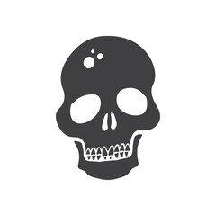 Skull icon. Skeleton symbol pictogram. Skull flat sign design. Skull vector icon. UX UI icon