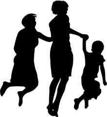 silhouette of a couple, silhoute of people, family, mother and children, father and children,silhoute