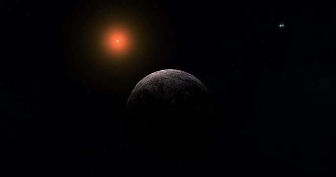 Exoplanet Proxima Centauri B approaching and Alpha Centauri stars