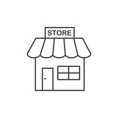 Store flat sign. Store icon. Market vector icon. Supermarket symbol pictogram. UX UI icon