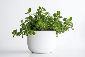 Fototapeta premium Isolated Potted Houseplant - Indoor Nature and Greenery Concept