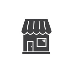 Store flat sign. Store icon. Market vector icon. Supermarket symbol pictogram. UX UI icon