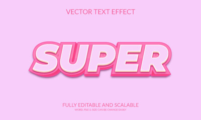 Super 3D Vector Editable Text Effect Design