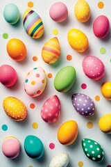 Easter eggs wallpaper, Easter eggs pattern, colourful, created with Generative AI Tools