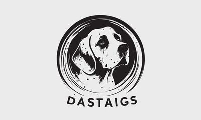 Emotional dog logo design | Black color dogs vector| Dog graphics animal icon artwork and vintage style symbol design 