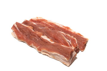 Three pieces of raw pork 