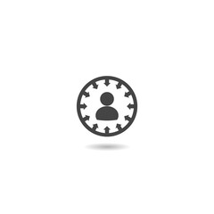 Fototapeta premium Customer centric icon with shadow