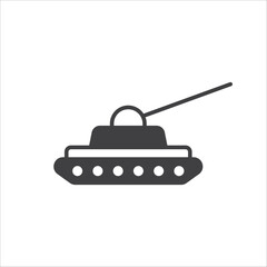 Fototapeta premium Tank vector icon. Military tank sign design. Tank symbol flat pictogram. UX UI icon