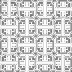 Stylish texture with figures from lines.Abstract geometric black and white pattern for web page, textures, card, poster, fabric, textile. Monochrome graphic repeating design. 