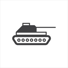 Obraz premium Tank vector icon. Military tank sign design. Tank symbol flat pictogram. UX UI icon