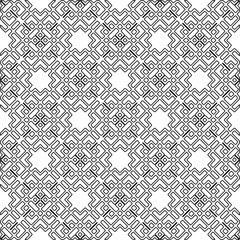 Stylish texture with figures from lines.Abstract geometric black and white pattern for web page, textures, card, poster, fabric, textile. Monochrome graphic repeating design. 