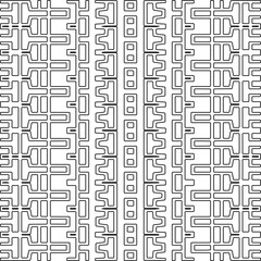 Stylish texture with figures from lines.Abstract geometric black and white pattern for web page, textures, card, poster, fabric, textile. Monochrome graphic repeating design. 