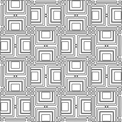 Stylish texture with figures from lines.Abstract geometric black and white pattern for web page, textures, card, poster, fabric, textile. Monochrome graphic repeating design. 