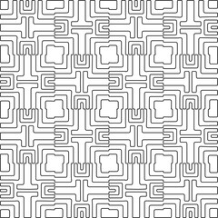 Stylish texture with figures from lines.Abstract geometric black and white pattern for web page, textures, card, poster, fabric, textile. Monochrome graphic repeating design. 