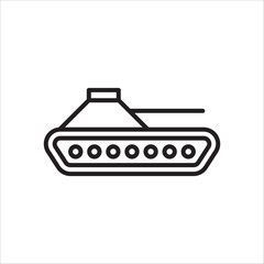 Tank vector icon. Military tank sign design. Tank symbol flat pictogram. UX UI icon