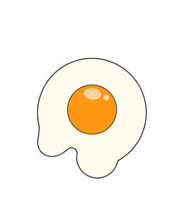 fried egg on a plate