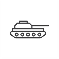 Tank vector icon. Military tank sign design. Tank symbol flat pictogram. UX UI icon