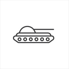 Tank vector icon. Military tank sign design. Tank symbol flat pictogram. UX UI icon