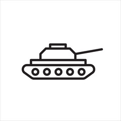 Tank vector icon. Military tank sign design. Tank symbol flat pictogram. UX UI icon