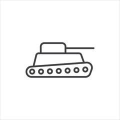 Obraz premium Tank vector icon. Military tank sign design. Tank symbol flat pictogram. UX UI icon