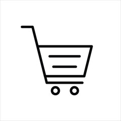 Trolley vector icon. Trolley flat sign design. Shopping symbol pictogram. UX UI icon