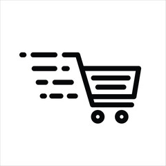 Trolley vector icon. Trolley flat sign design. Shopping symbol pictogram. UX UI icon